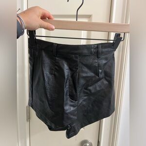 Princess Polly High Rise Leather Shorts